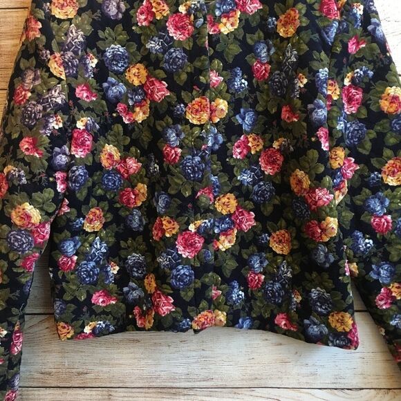 VINTAGE THE EAGLE'S EYE QUILTED CORDUROY FLORAL BLAZER - Picture 3 of 8